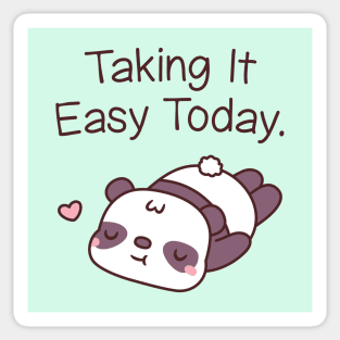 Cute Panda Bear Taking It Easy Today Sticker